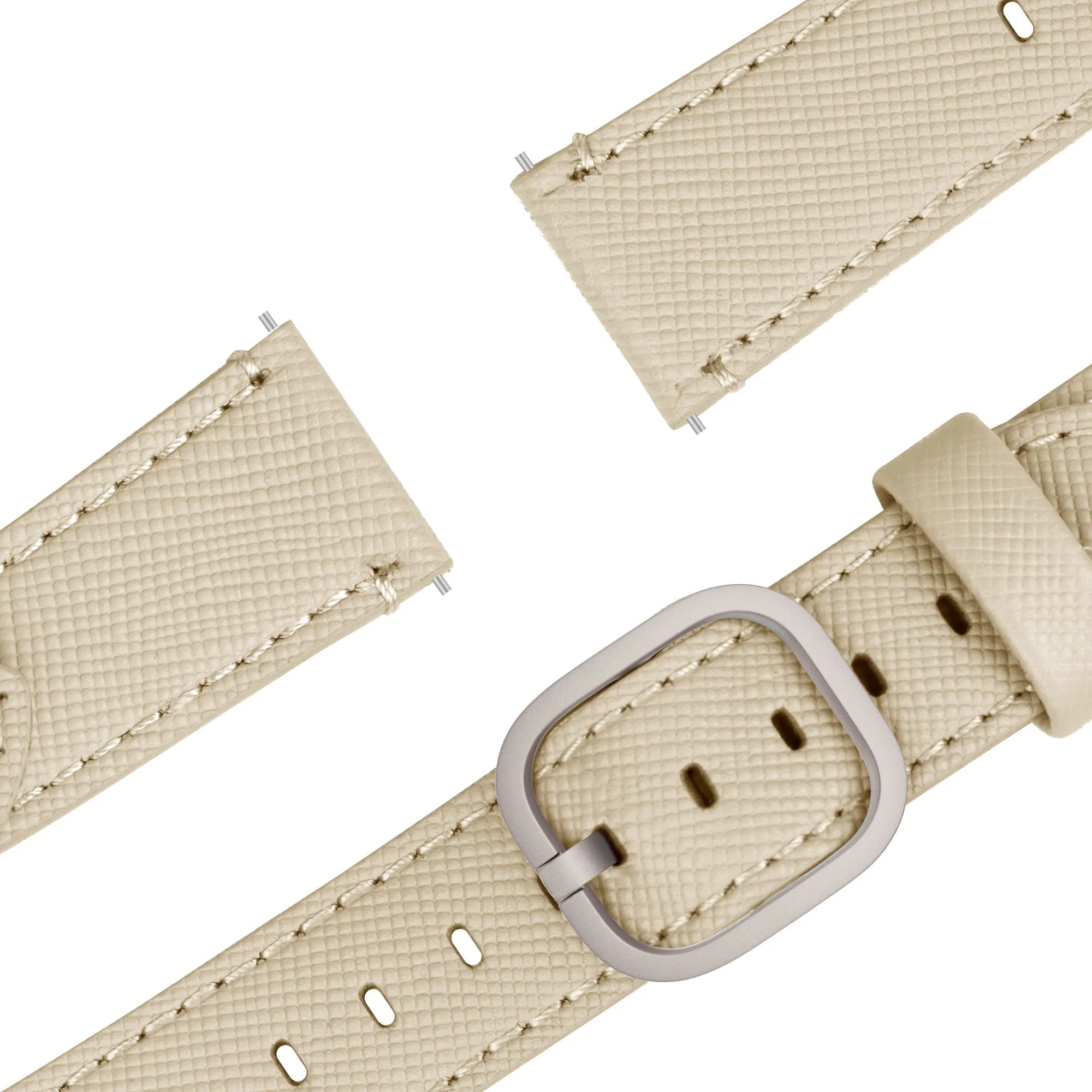 Editors Choice Bandz Amazfit GTS 4 Leather Strap 'Deluxe' (Khaki)  Limited Release!