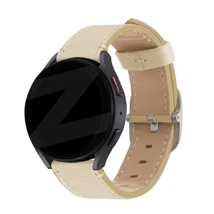 Editors Choice Bandz Amazfit GTS 4 Leather Strap 'Deluxe' (Khaki)  Limited Release!