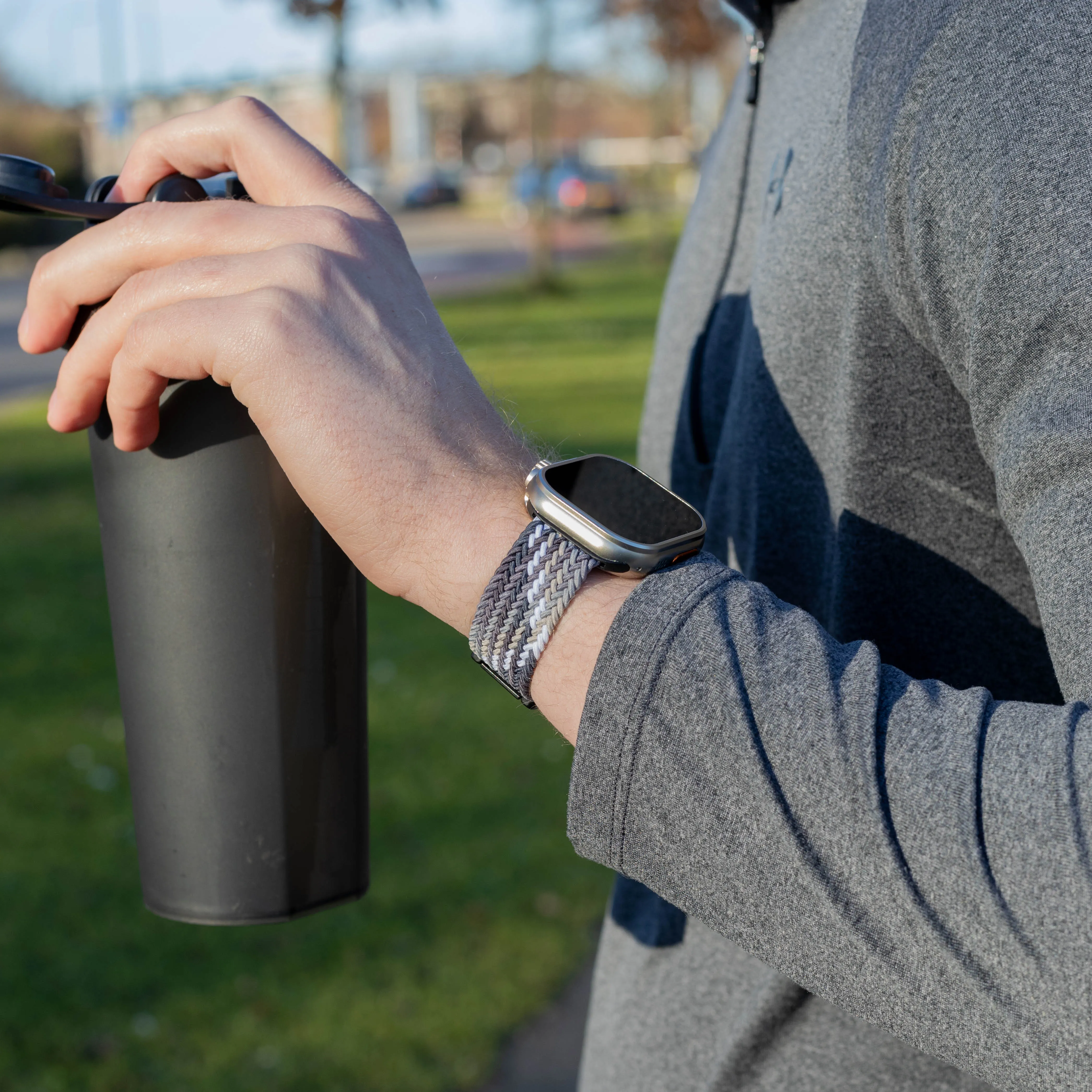 Editors Choice Bandz Apple Watch Braided Nylon Strap with P-Buckle (Mandala Black)  Today Only!