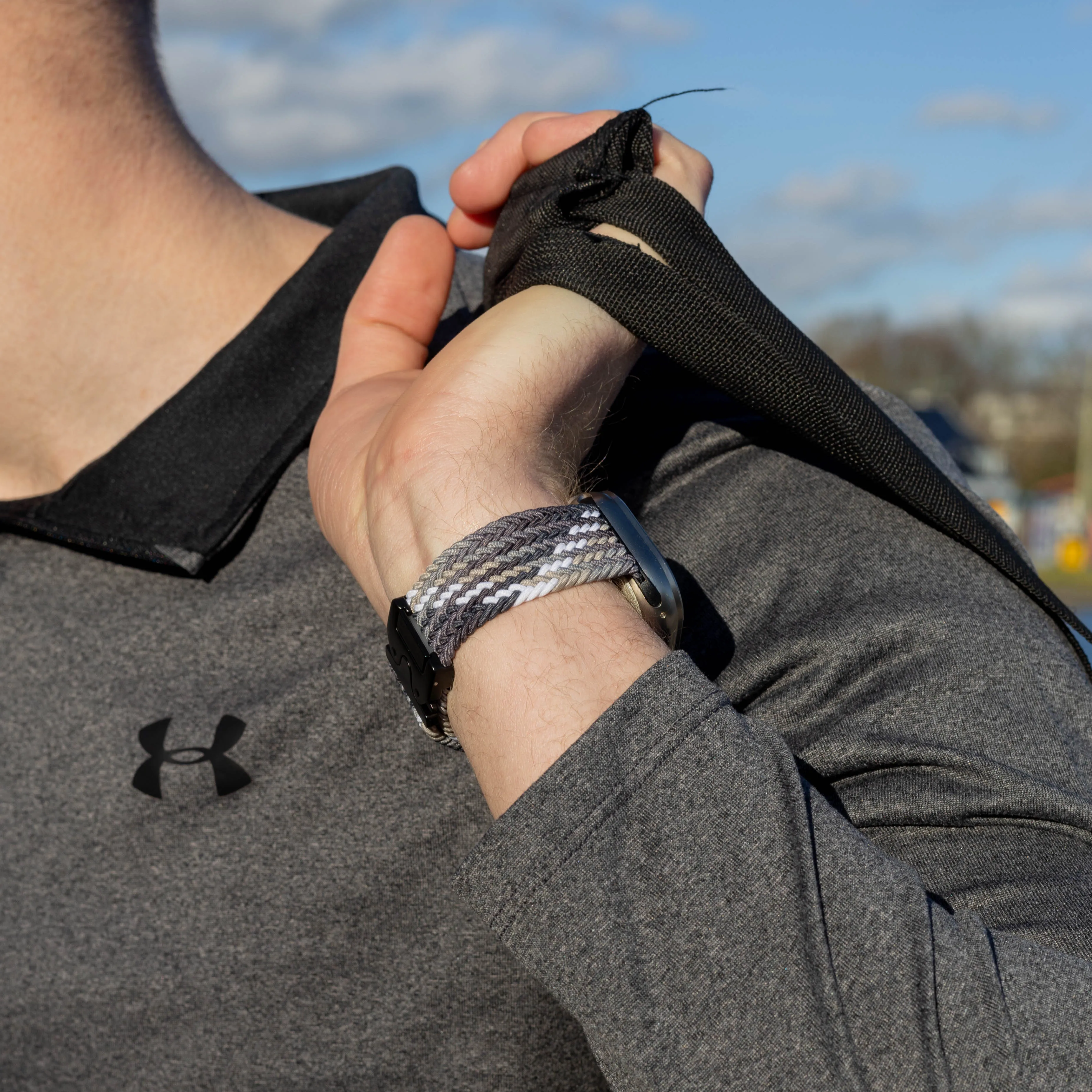 Editors Choice Bandz Apple Watch Braided Nylon Strap with P-Buckle (Mandala Black)  Today Only!
