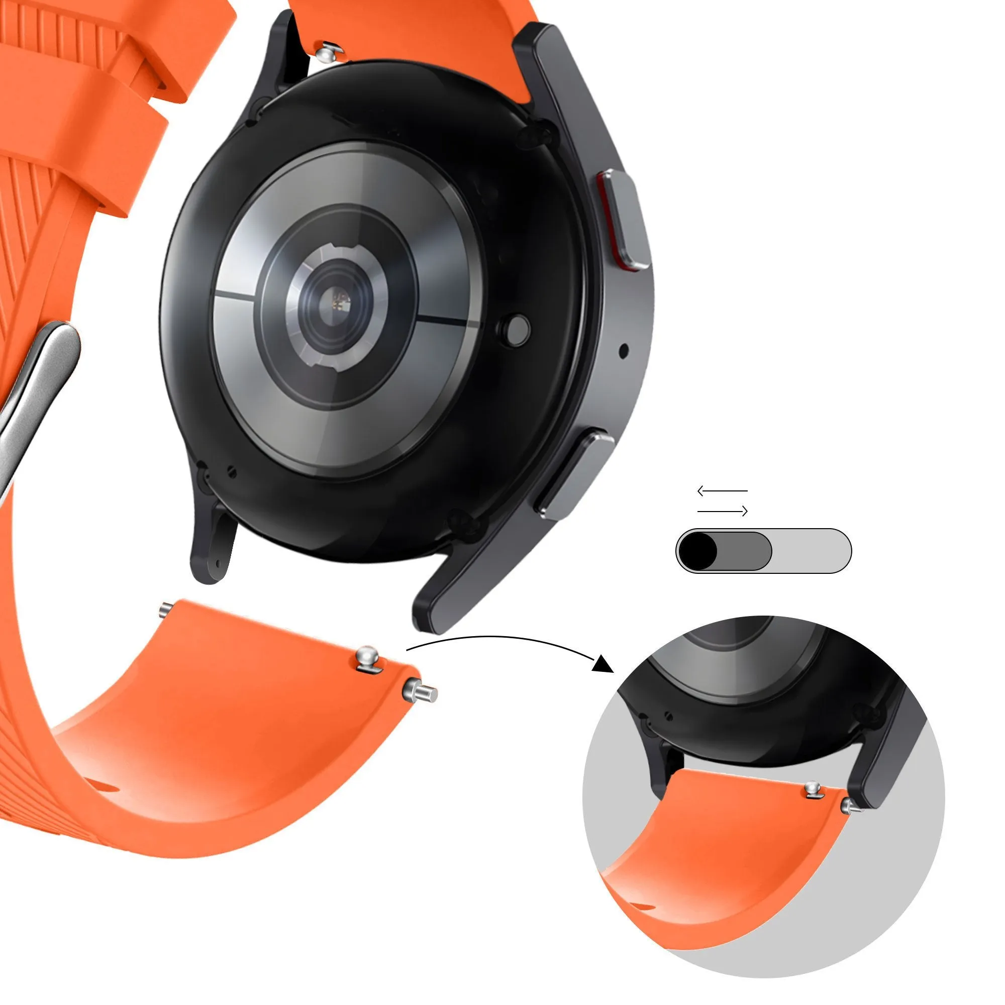 Editors Choice Bandz Redmi Watch 5 Active Silicone Strap 'Deluxe' (Orange)  Limited Release!