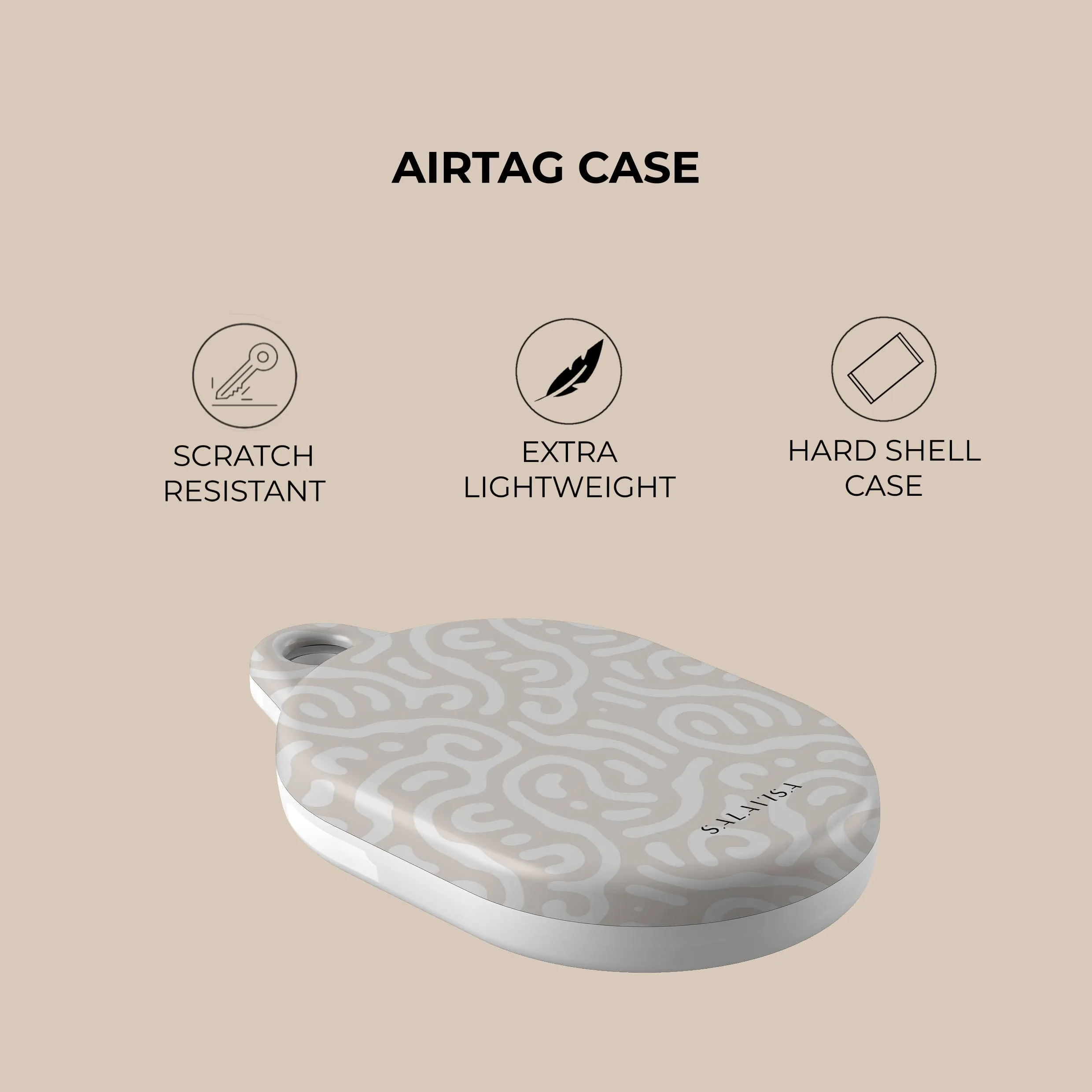 Editors Choice Beige Curl AirTag Holder  Limited Stock!