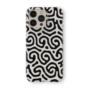 Editors Choice Black & White Curl Phone Case  Limited Availability!