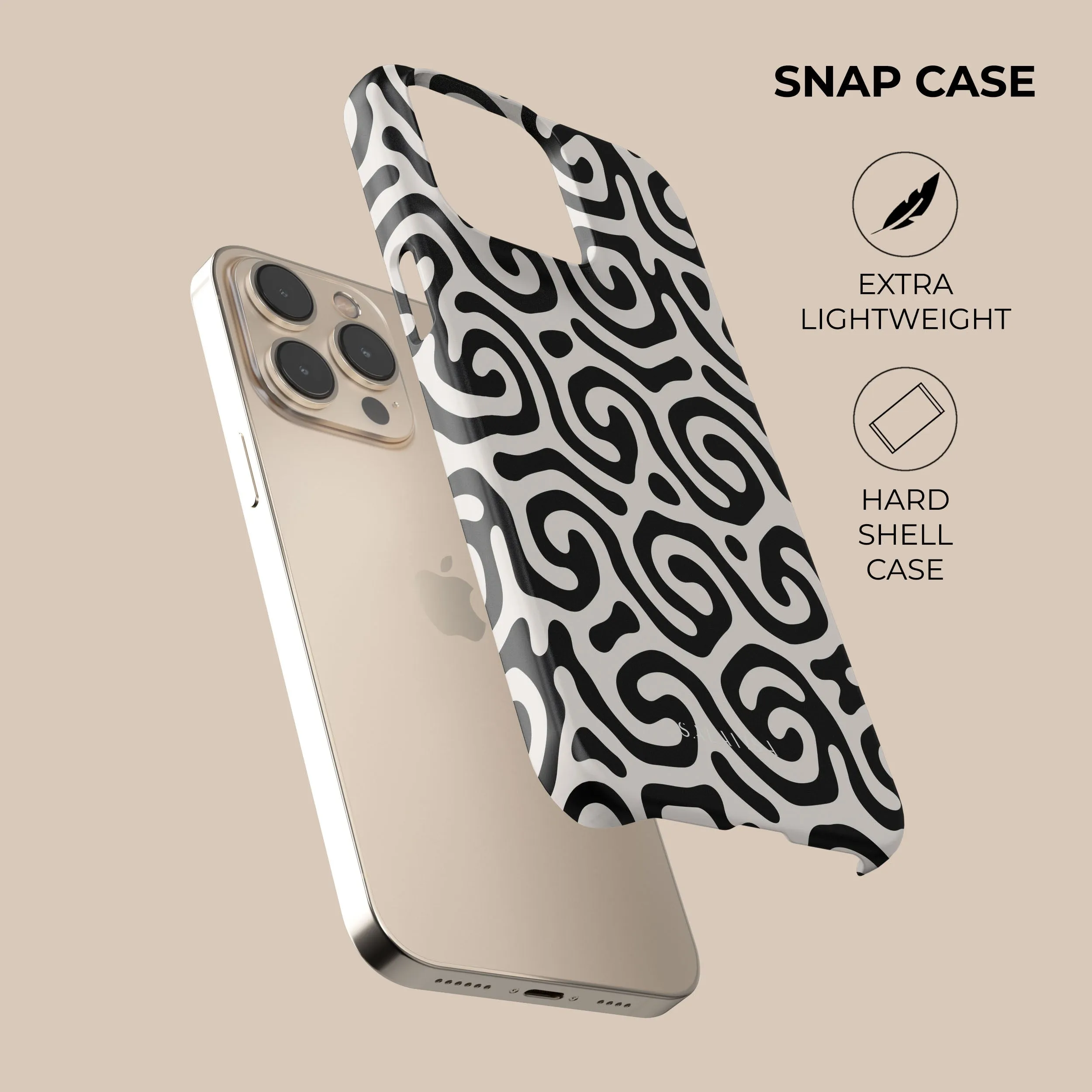 Editors Choice Black & White Curl Phone Case  Limited Availability!