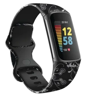 Editors Choice Black Floral Fitbit Charge 6 Strap  Almost Sold Out!