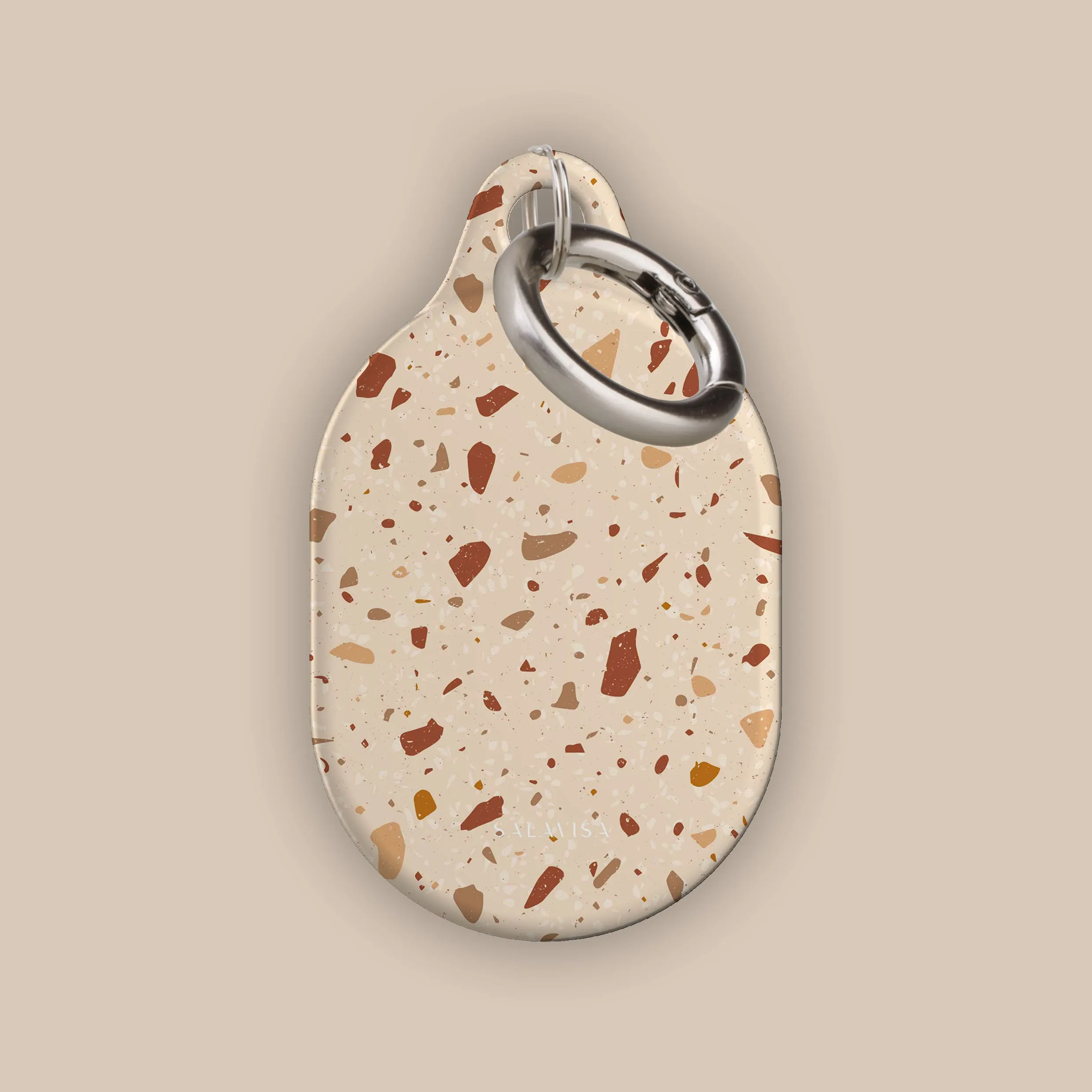 Editors Choice Cream Terrazzo AirTag Holder  Last Chance!