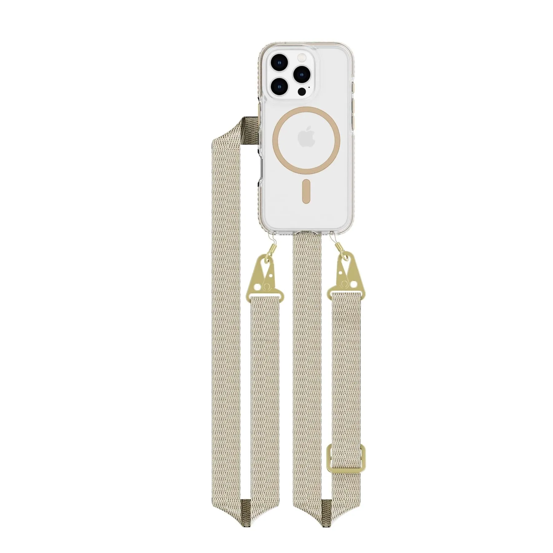 Editors Choice EvoCrystal - Apple iPhone 16 Pro Case with Cross-Body - Gold  Going Fast!