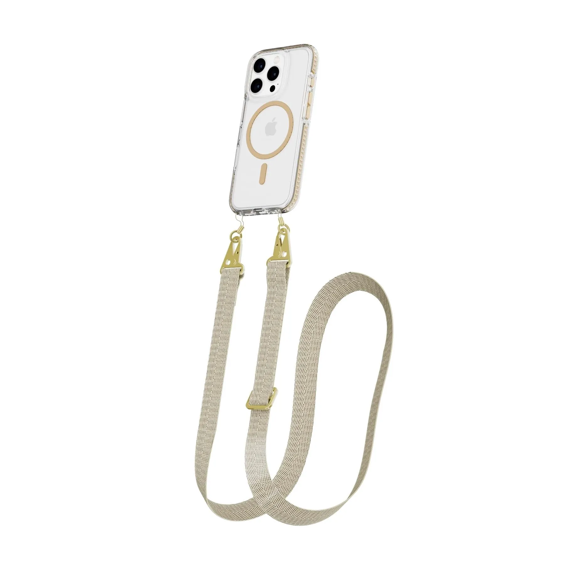 Editors Choice EvoCrystal - Apple iPhone 16 Pro Case with Cross-Body - Gold  Going Fast!