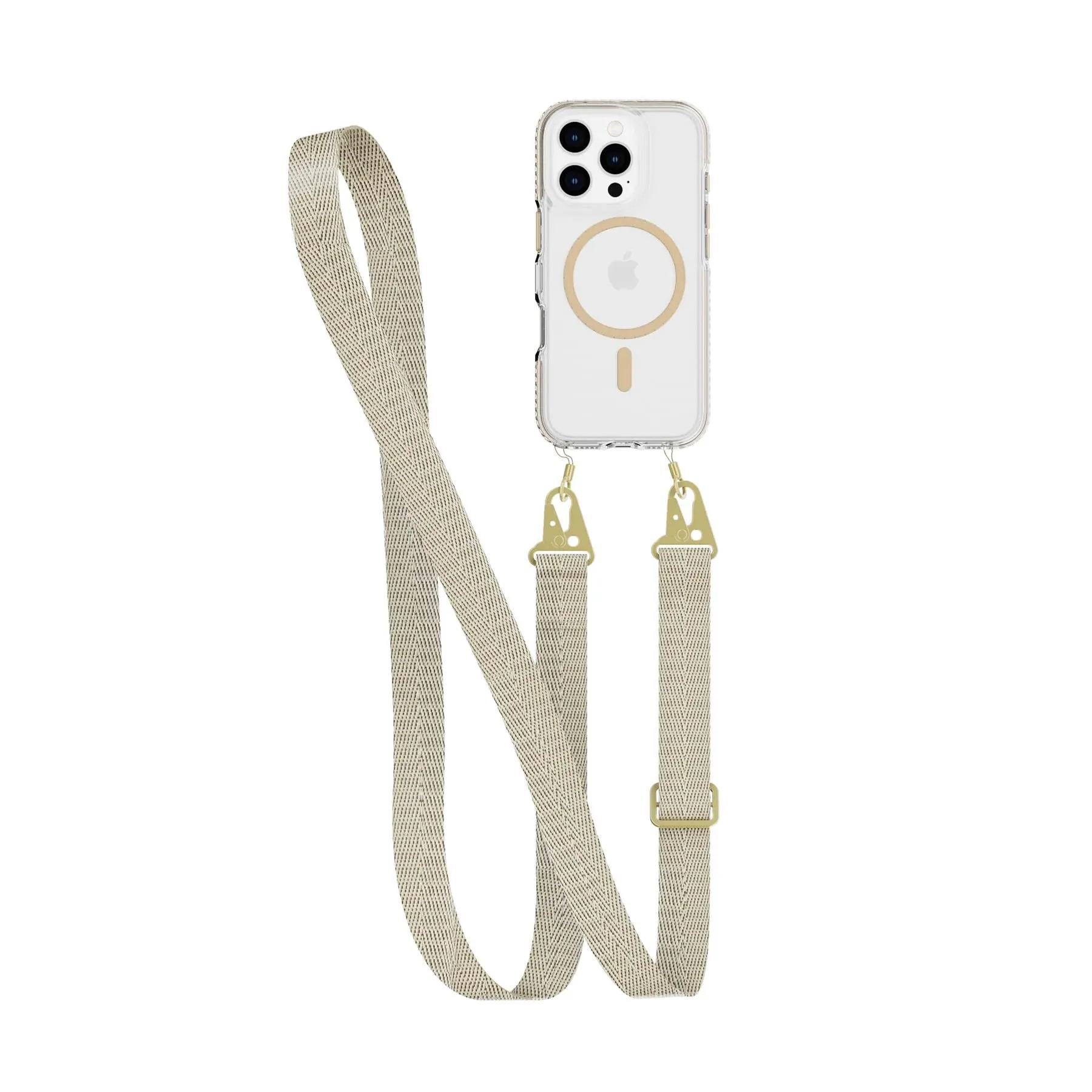 Editors Choice EvoCrystal - Apple iPhone 16 Pro Case with Cross-Body - Gold  Going Fast!