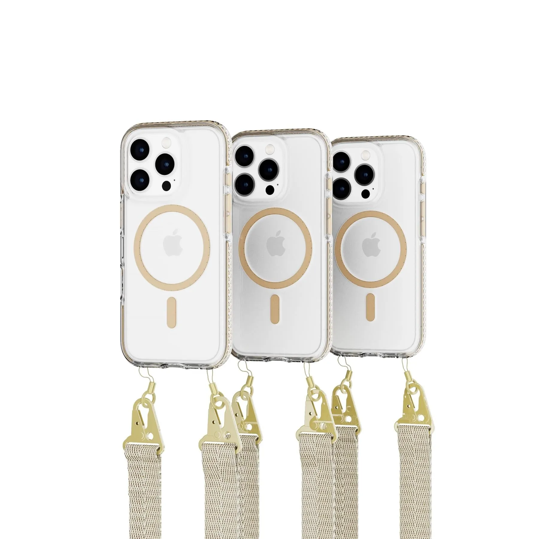 Editors Choice EvoCrystal - Apple iPhone 16 Pro Case with Cross-Body - Gold  Going Fast!