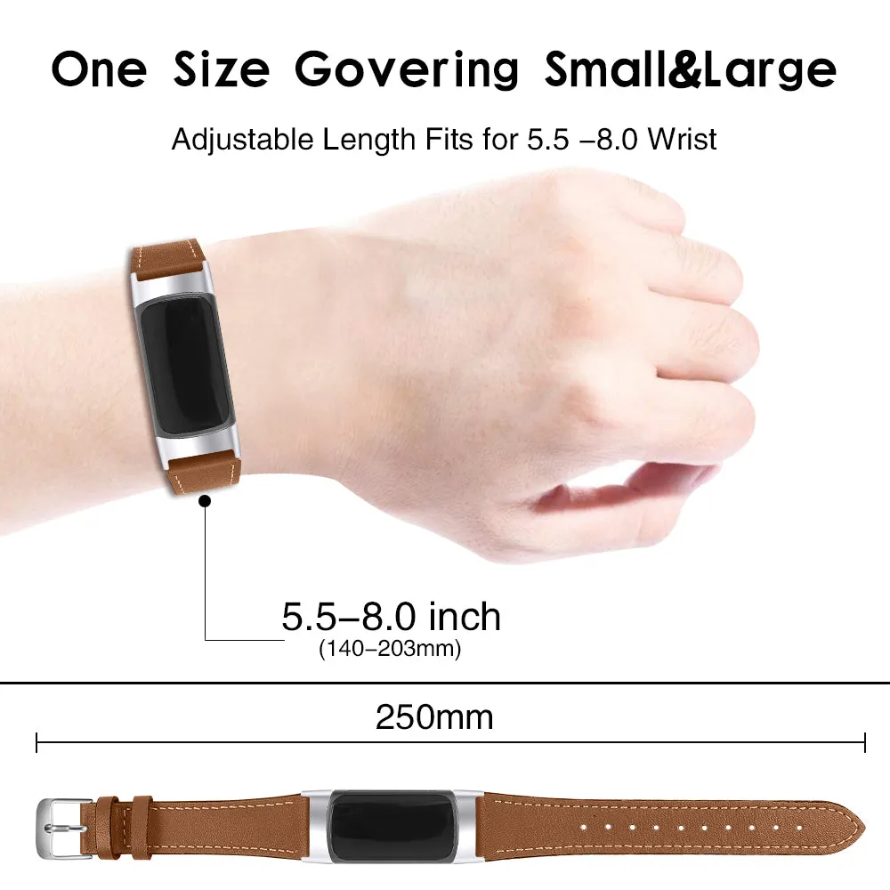 Editors Choice Fitbit Charge 6 Modern Leather Strap (Brown)  Limited Stock!