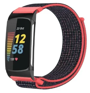 Editors Choice Fitbit Charge 6 Nylon Strap (Coral/Black)  Going Fast!