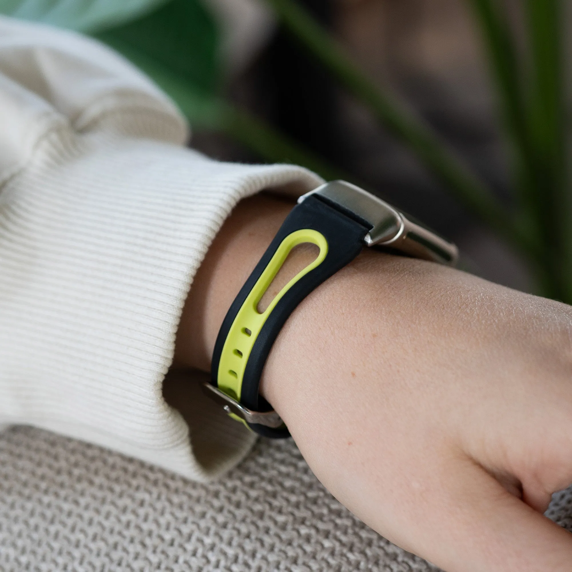 Editors Choice Fitbit Charge 6 Sport Strap with Buckle (Black/Yellow)  Limited Stock!