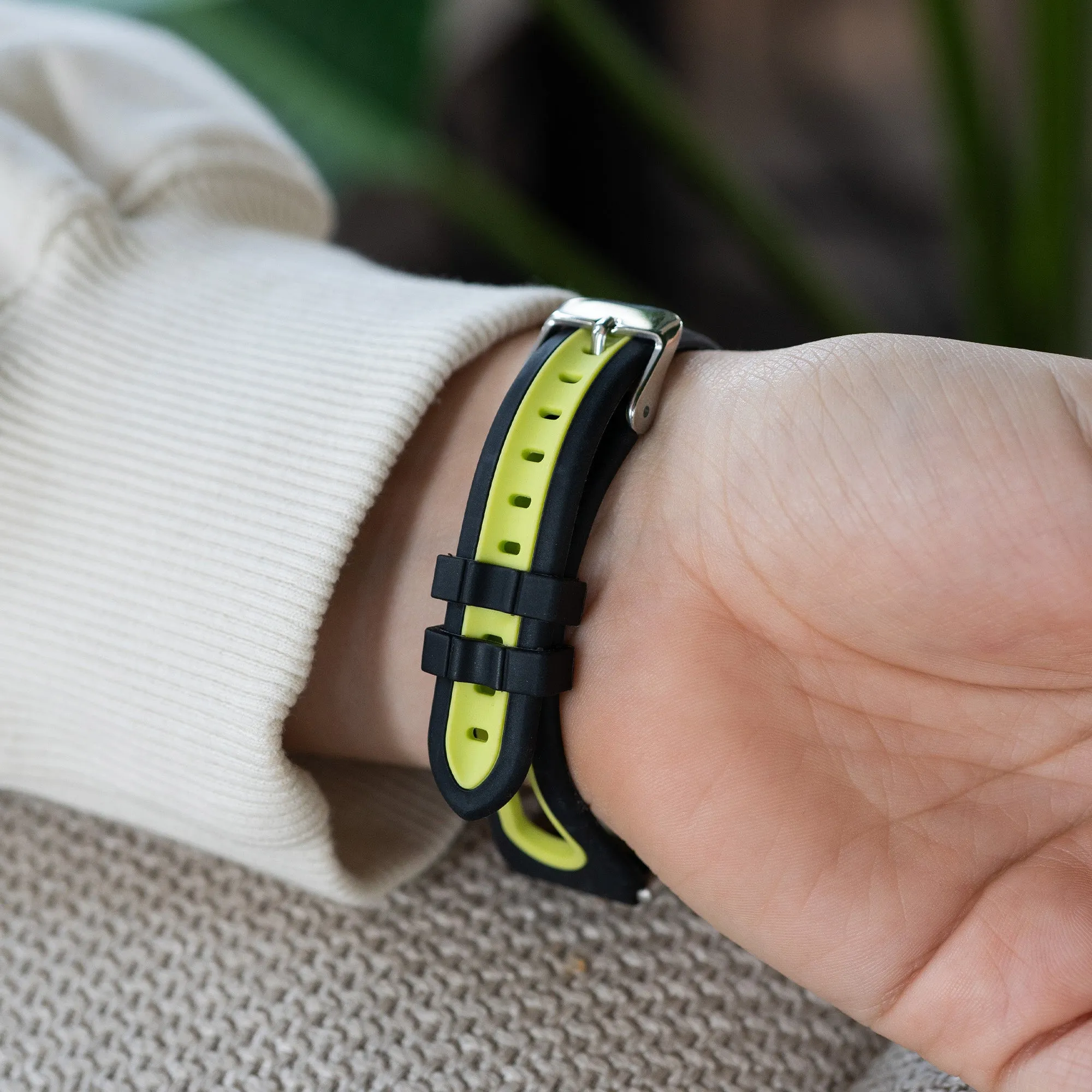 Editors Choice Fitbit Charge 6 Sport Strap with Buckle (Black/Yellow)  Limited Stock!