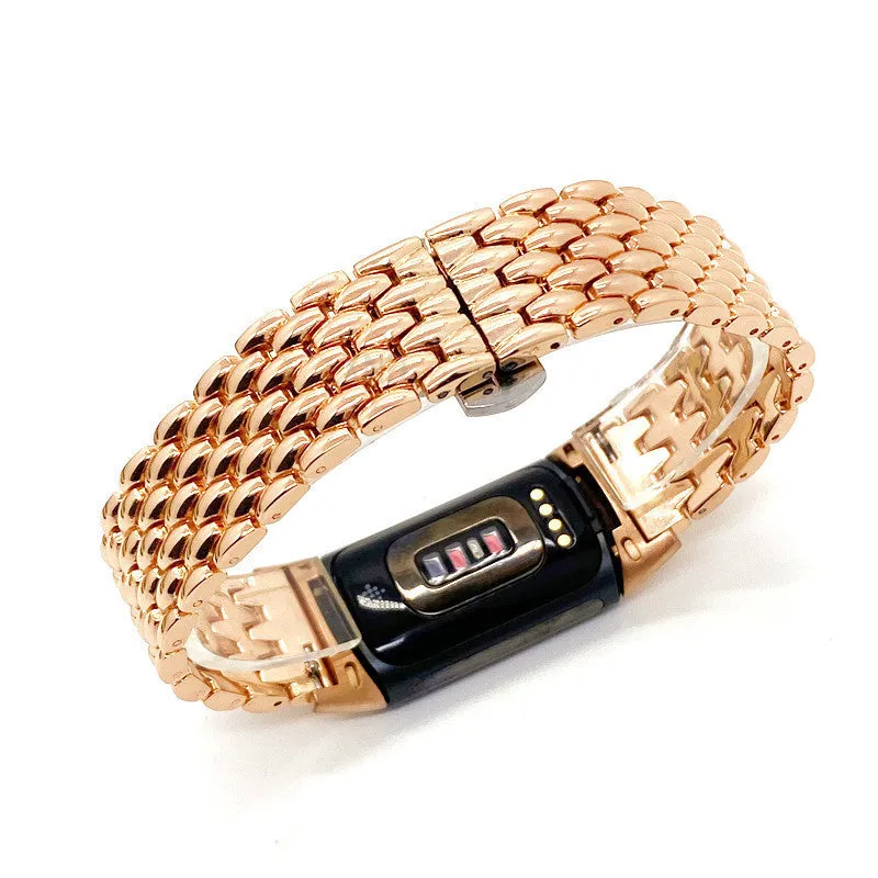 Editors Choice Fitbit Charge 6 Steel Strap Dragon (Rose Gold)  Limited Availability!