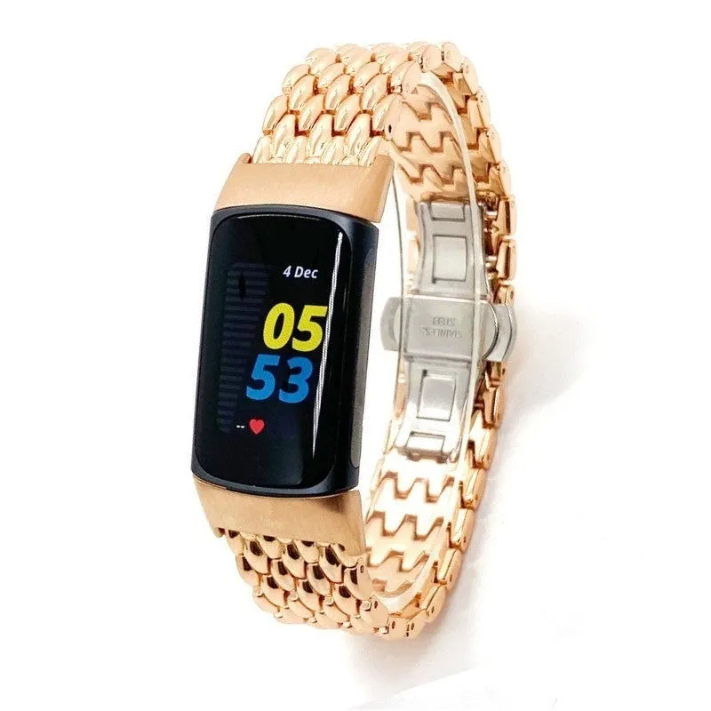 Editors Choice Fitbit Charge 6 Steel Strap Dragon (Rose Gold)  Limited Availability!