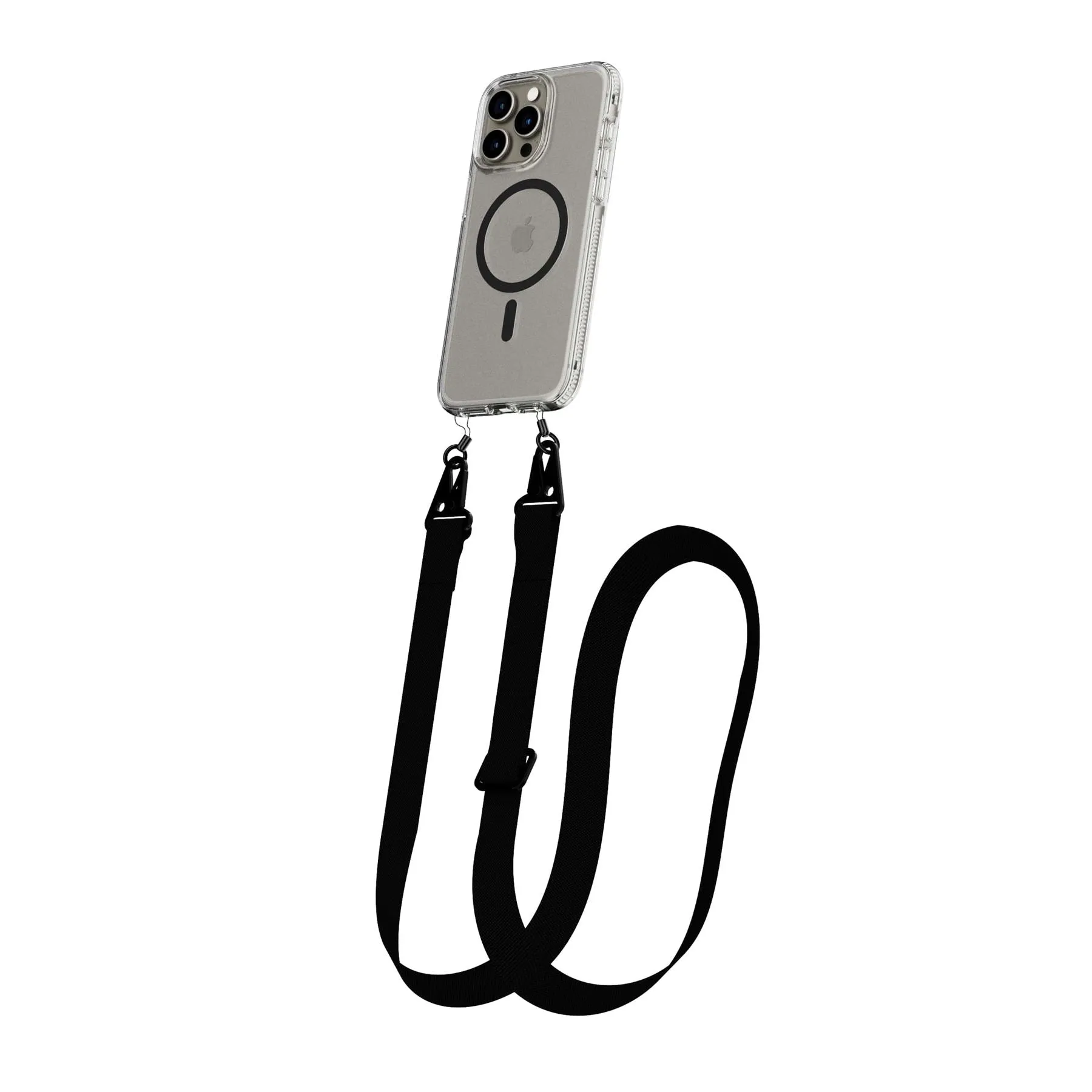 Editors Choice FlexQuartz - Apple iPhone 15 Pro Max Case MagSafe Compatible with Cross-Body - Black  Limited Availability!