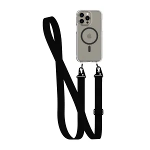 Editors Choice FlexQuartz - Apple iPhone 15 Pro Max Case MagSafe Compatible with Cross-Body - Black  Limited Availability!