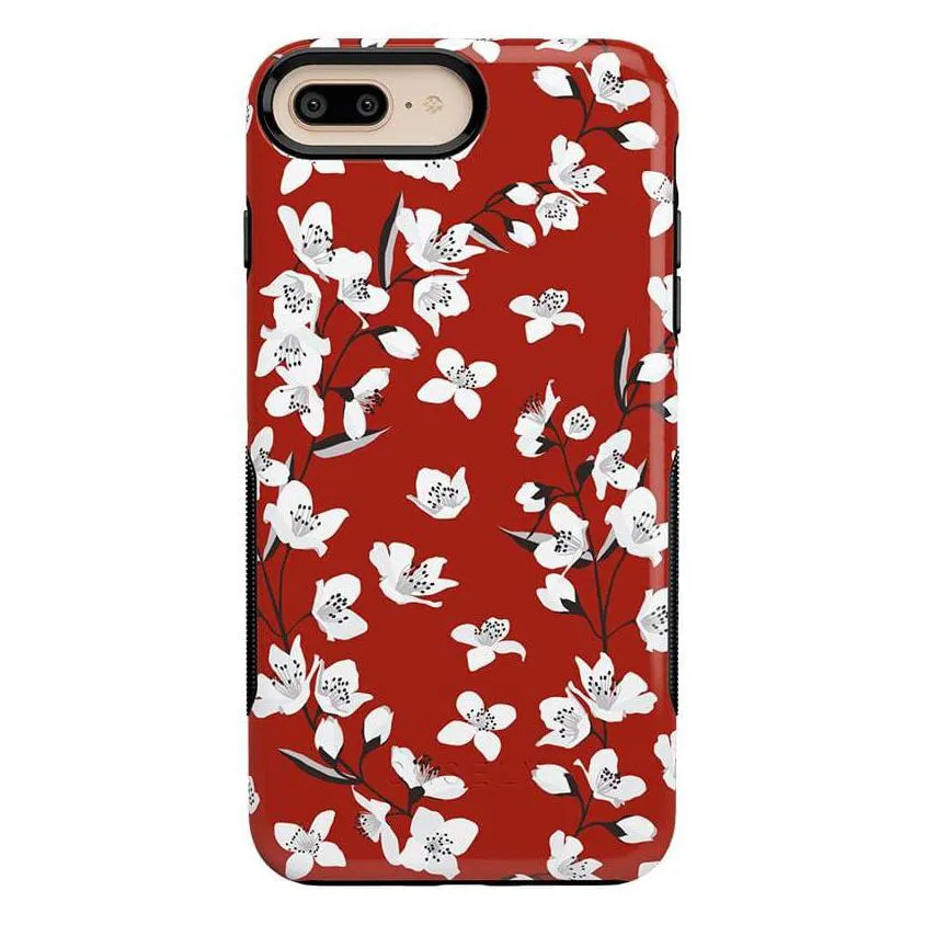Editors Choice Floral Forest | Red Cherry Blossom Floral Case  Stylish & Comfortable
