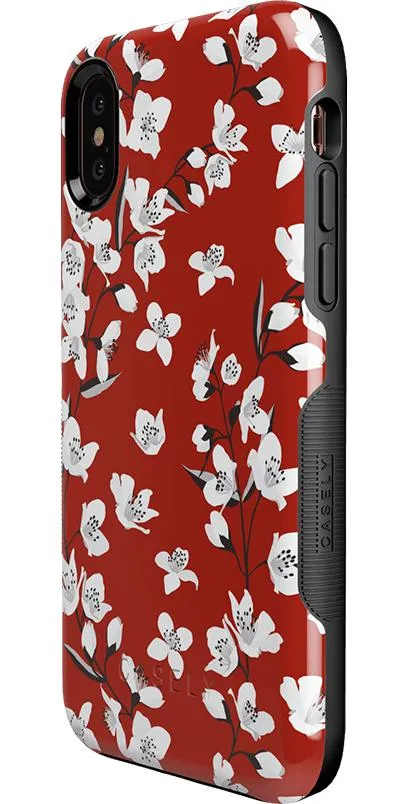 Editors Choice Floral Forest | Red Cherry Blossom Floral Case  Stylish & Comfortable