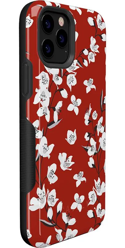 Editors Choice Floral Forest | Red Cherry Blossom Floral Case  Stylish & Comfortable