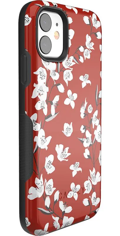 Editors Choice Floral Forest | Red Cherry Blossom Floral Case  Stylish & Comfortable