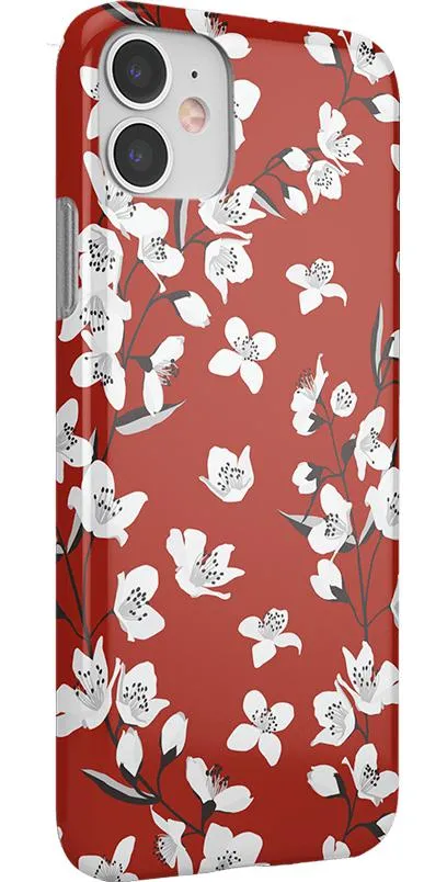 Editors Choice Floral Forest | Red Cherry Blossom Floral Case  Stylish & Comfortable