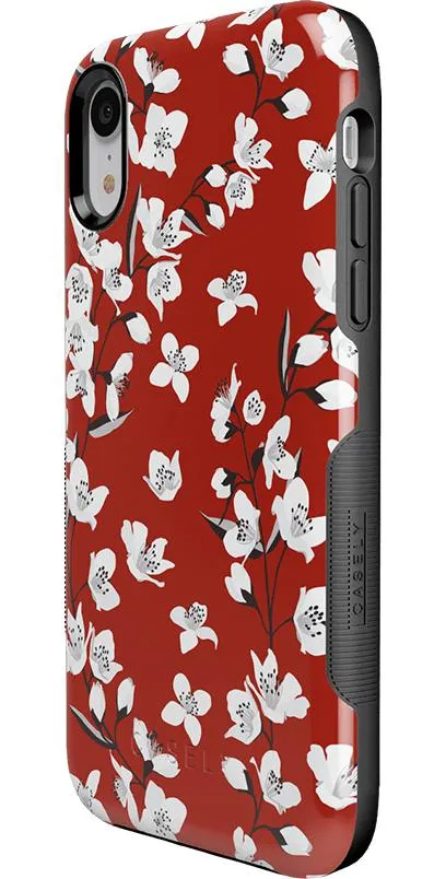 Editors Choice Floral Forest | Red Cherry Blossom Floral Case  Stylish & Comfortable