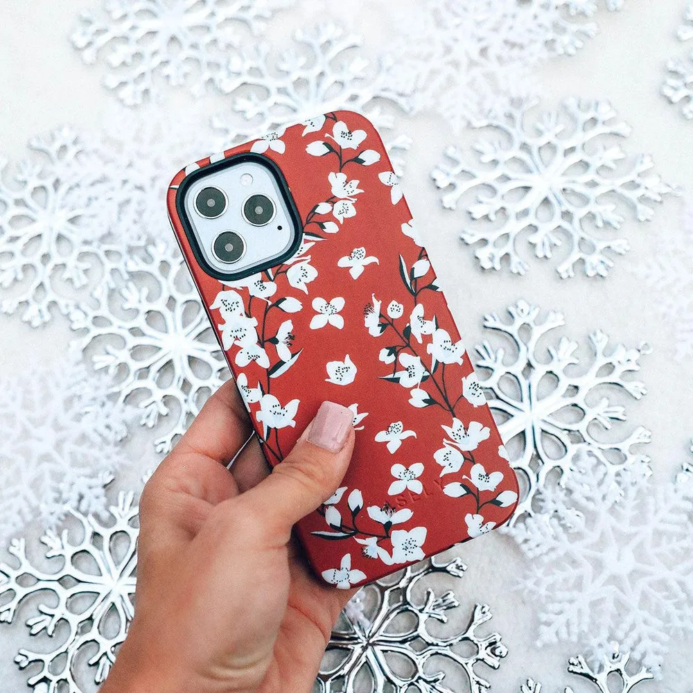 Editors Choice Floral Forest | Red Cherry Blossom Floral Case  Stylish & Comfortable