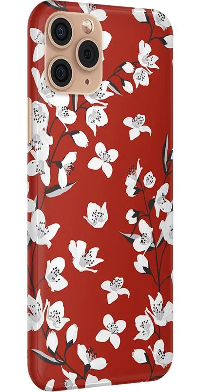 Editors Choice Floral Forest | Red Cherry Blossom Floral Case  Stylish & Comfortable