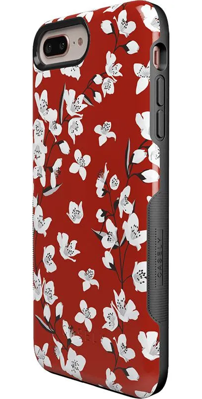Editors Choice Floral Forest | Red Cherry Blossom Floral Case  Stylish & Comfortable