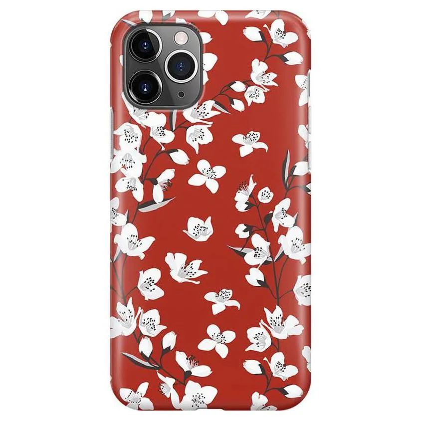 Editors Choice Floral Forest | Red Cherry Blossom Floral Case  Stylish & Comfortable