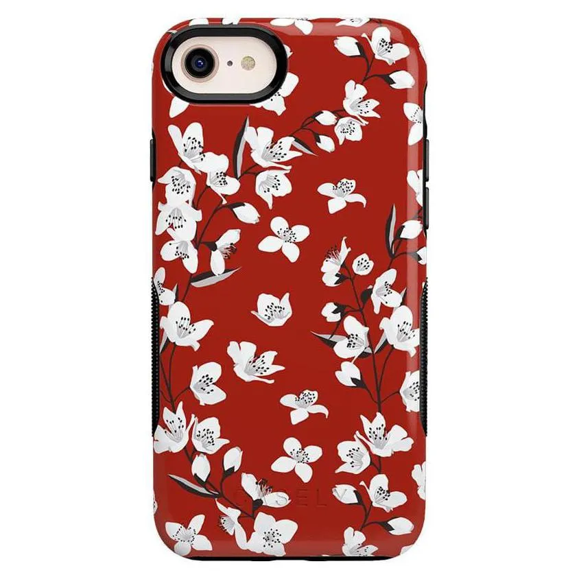 Editors Choice Floral Forest | Red Cherry Blossom Floral Case  Stylish & Comfortable