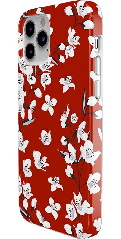 Editors Choice Floral Forest | Red Cherry Blossom Floral Case  Stylish & Comfortable