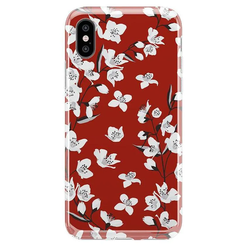 Editors Choice Floral Forest | Red Cherry Blossom Floral Case  Stylish & Comfortable
