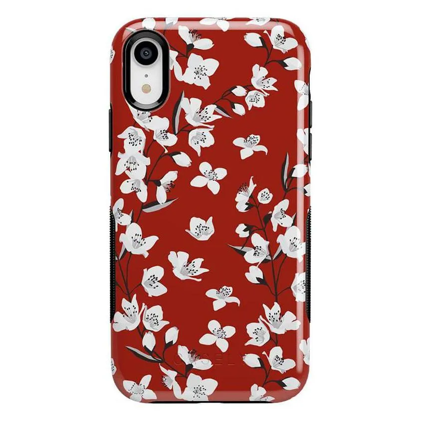 Editors Choice Floral Forest | Red Cherry Blossom Floral Case  Stylish & Comfortable