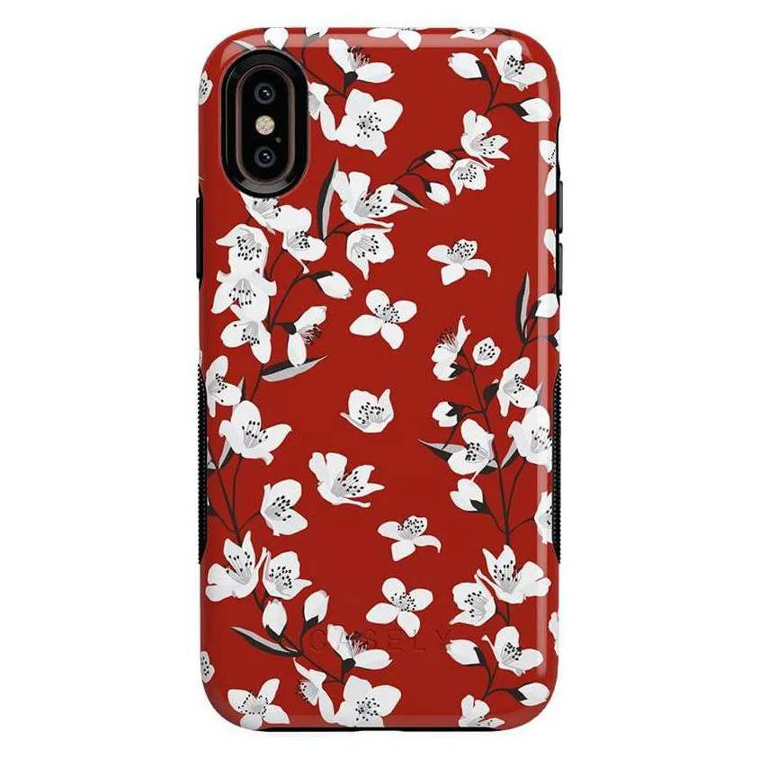 Editors Choice Floral Forest | Red Cherry Blossom Floral Case  Stylish & Comfortable