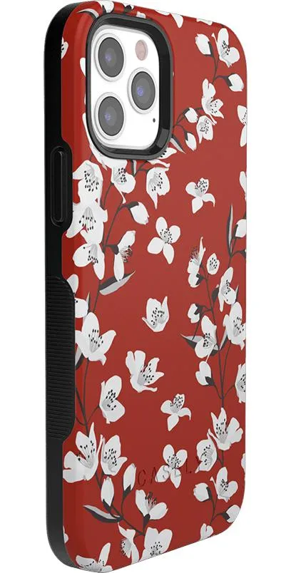 Editors Choice Floral Forest | Red Cherry Blossom Floral Case  Stylish & Comfortable
