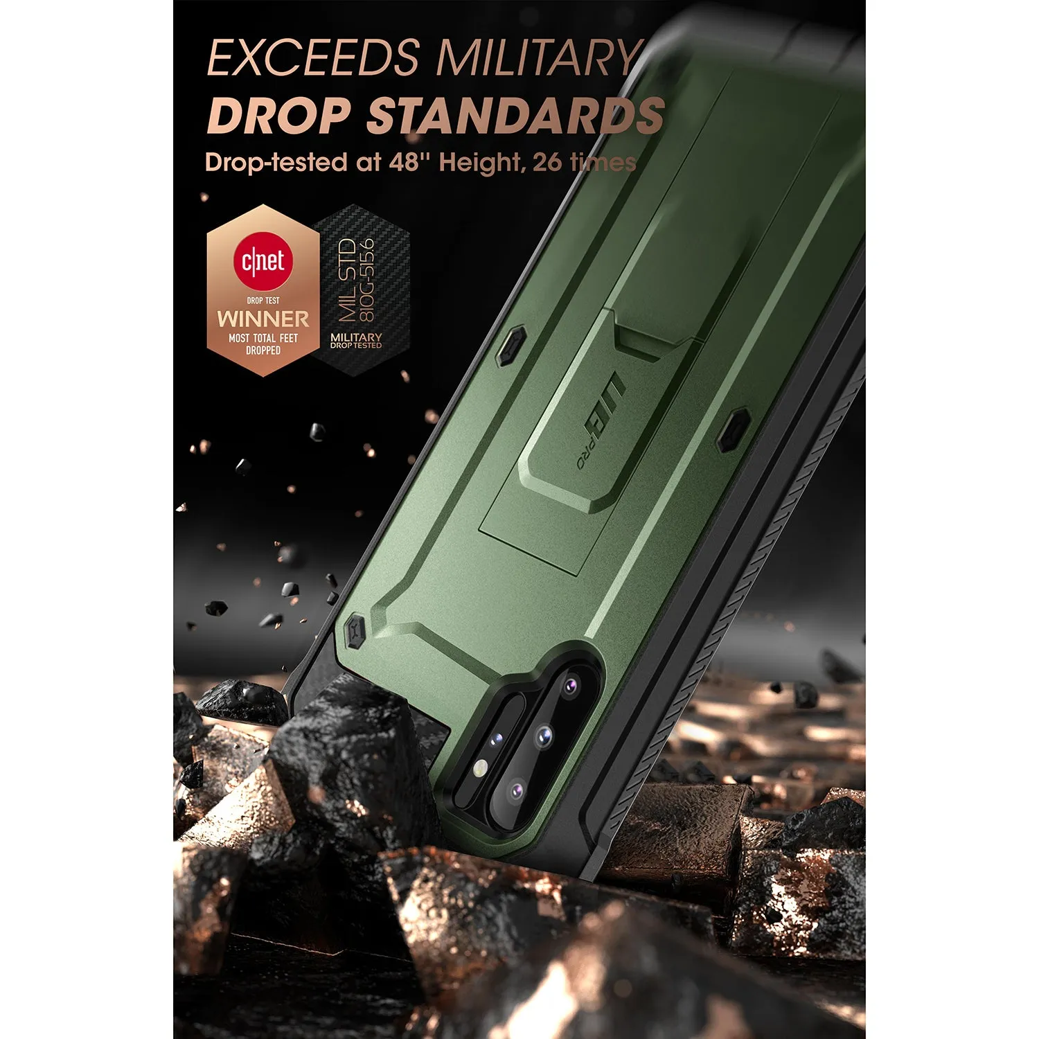 Editors Choice Galaxy Note10 Plus / Note10 Plus 5G Unicorn Beetle Pro Full-Body Rugged Case-Dark Green  Almost Gone!