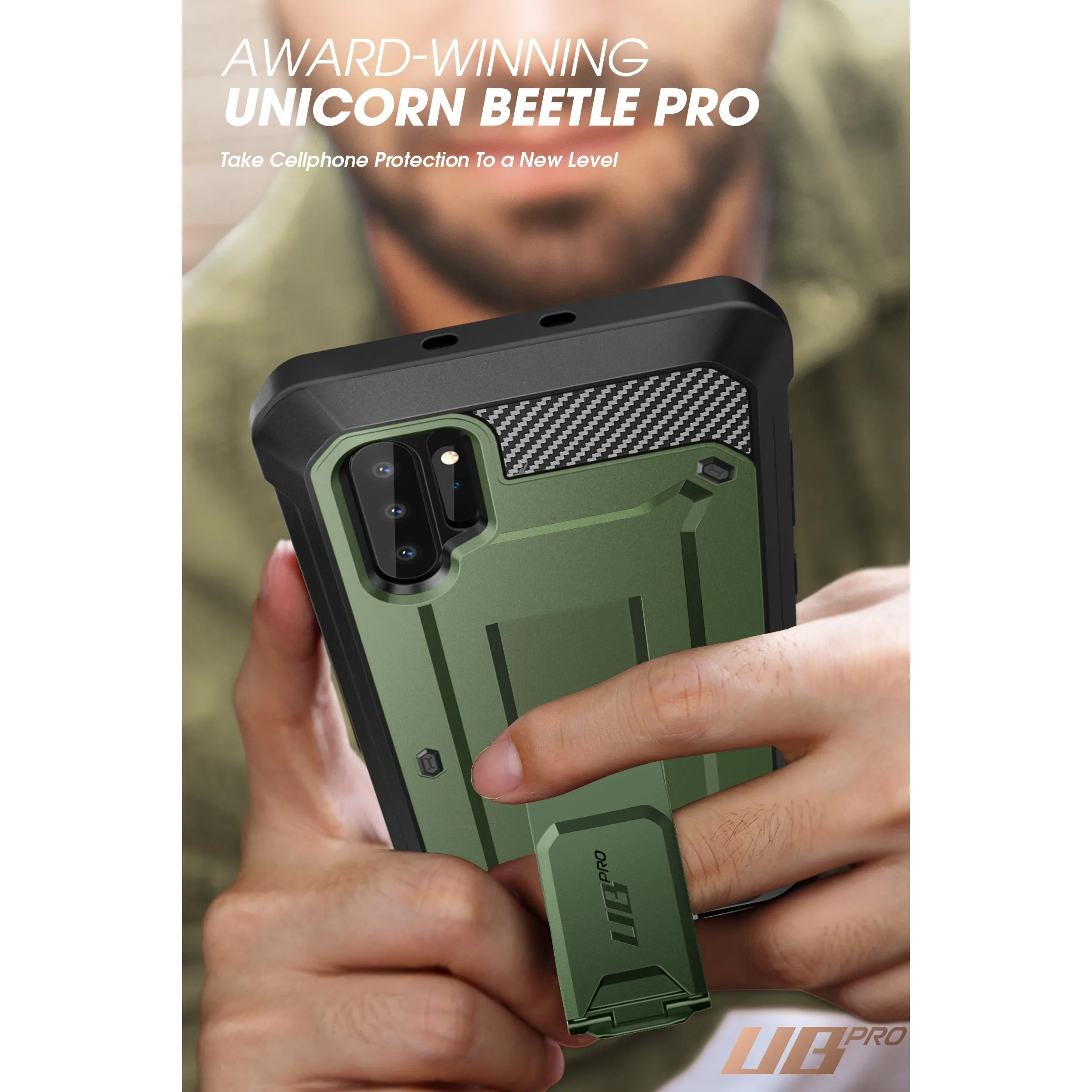 Editors Choice Galaxy Note10 Plus / Note10 Plus 5G Unicorn Beetle Pro Full-Body Rugged Case-Dark Green  Almost Gone!
