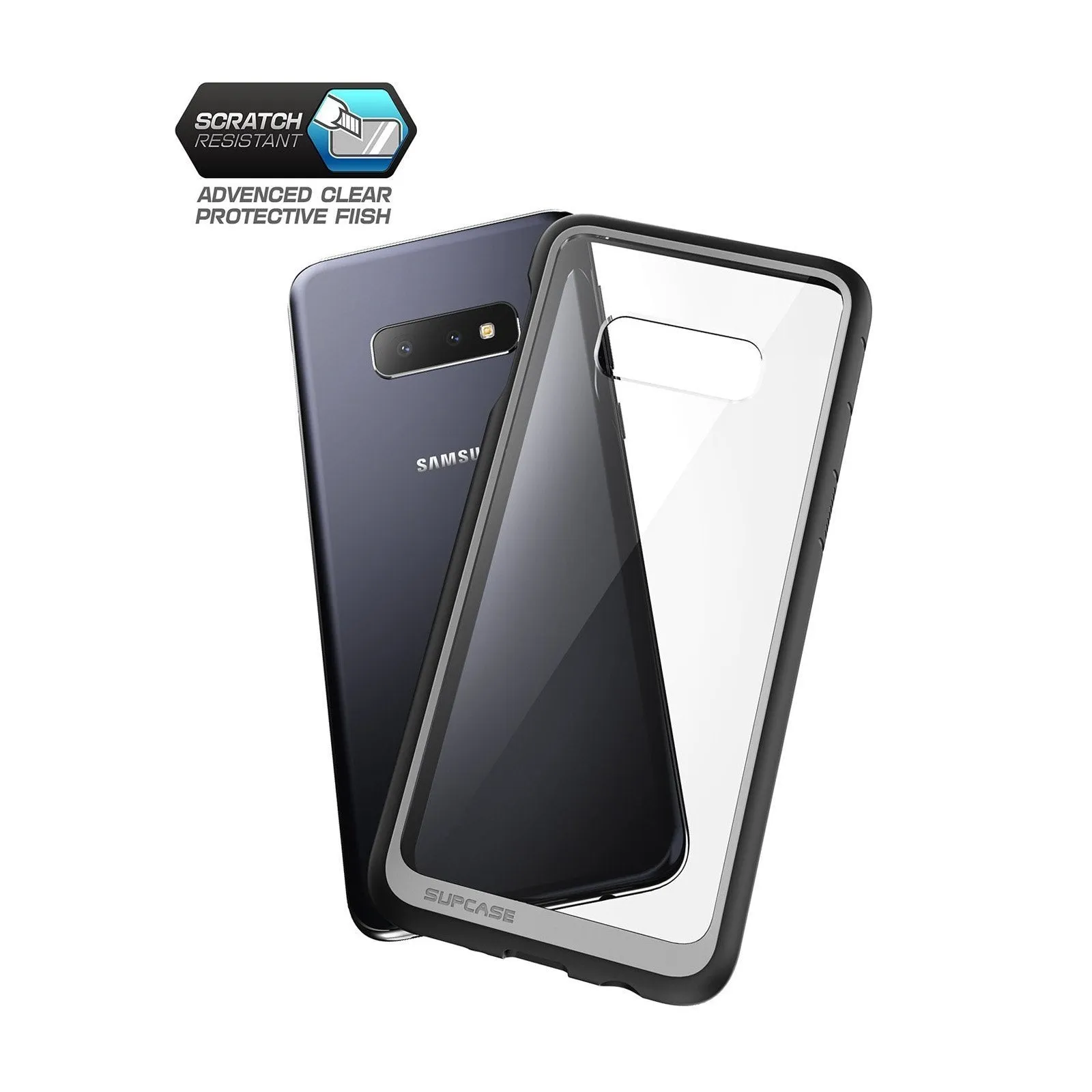 Editors Choice Galaxy S10e Unicorn Beetle Style Clear Case-Black  Last Few Pieces!