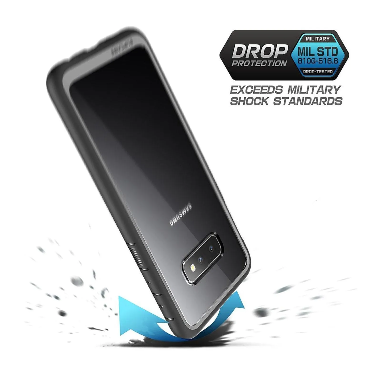 Editors Choice Galaxy S10e Unicorn Beetle Style Clear Case-Black  Last Few Pieces!