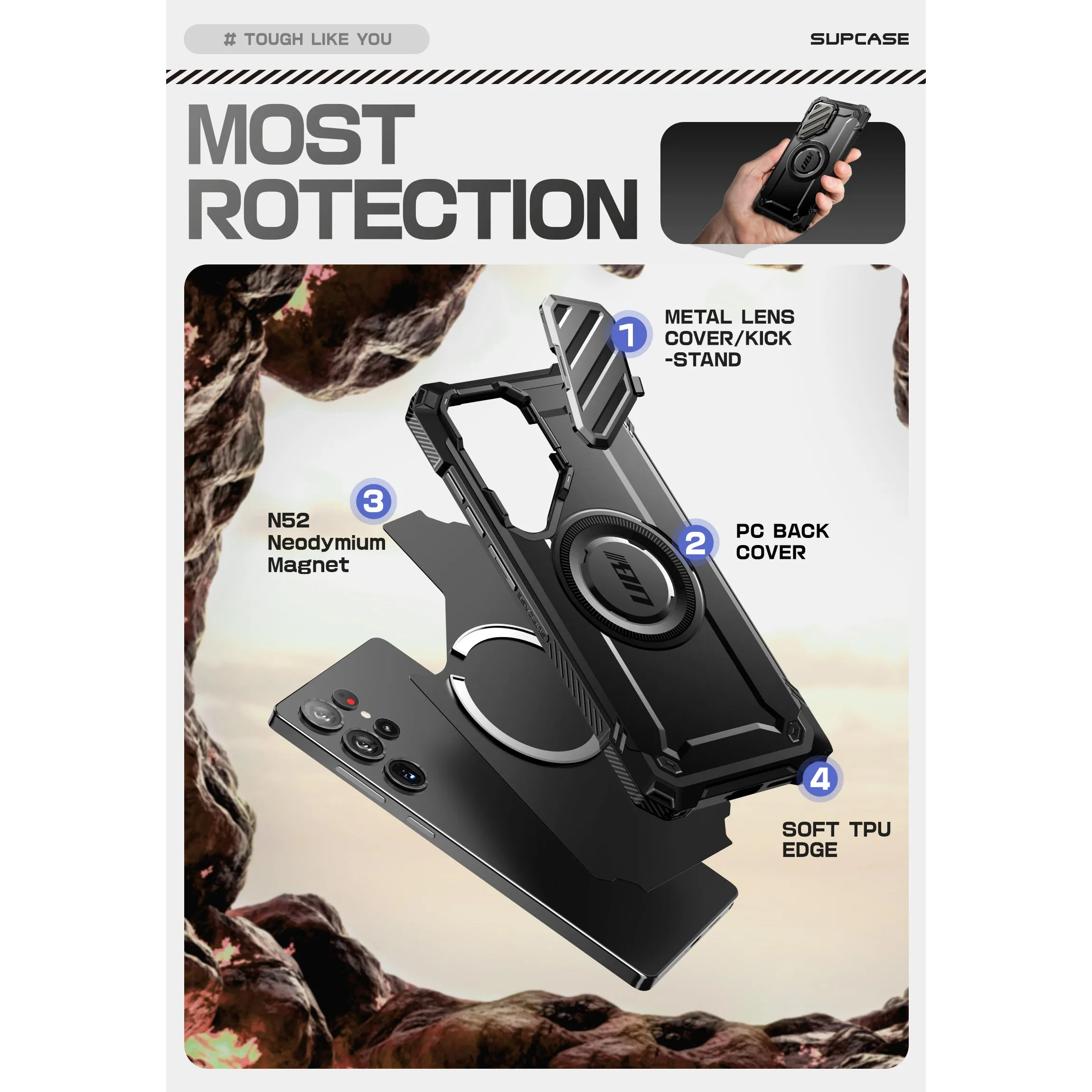 Editors Choice Galaxy S25 Ultra Unicorn Beetle MAG XT Bumper Case -Black  Almost Gone!