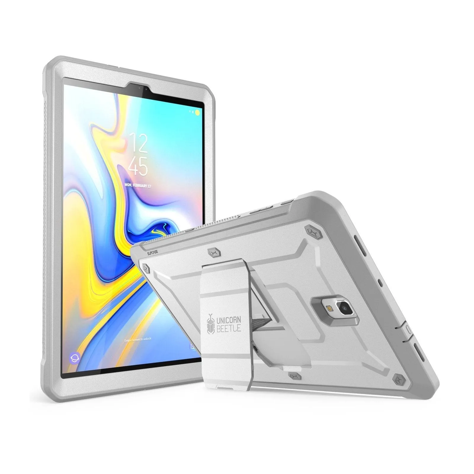 Editors Choice Galaxy Tab A 10.5 inch (2018) Unicorn Beetle Pro Rugged Full-Body Case-White  Last Few Pieces!