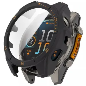Editors Choice Garmin Fenix 8 - 47mm AMOLED Hard Case with Glass (Black/Orange)  Stylish & Comfortable