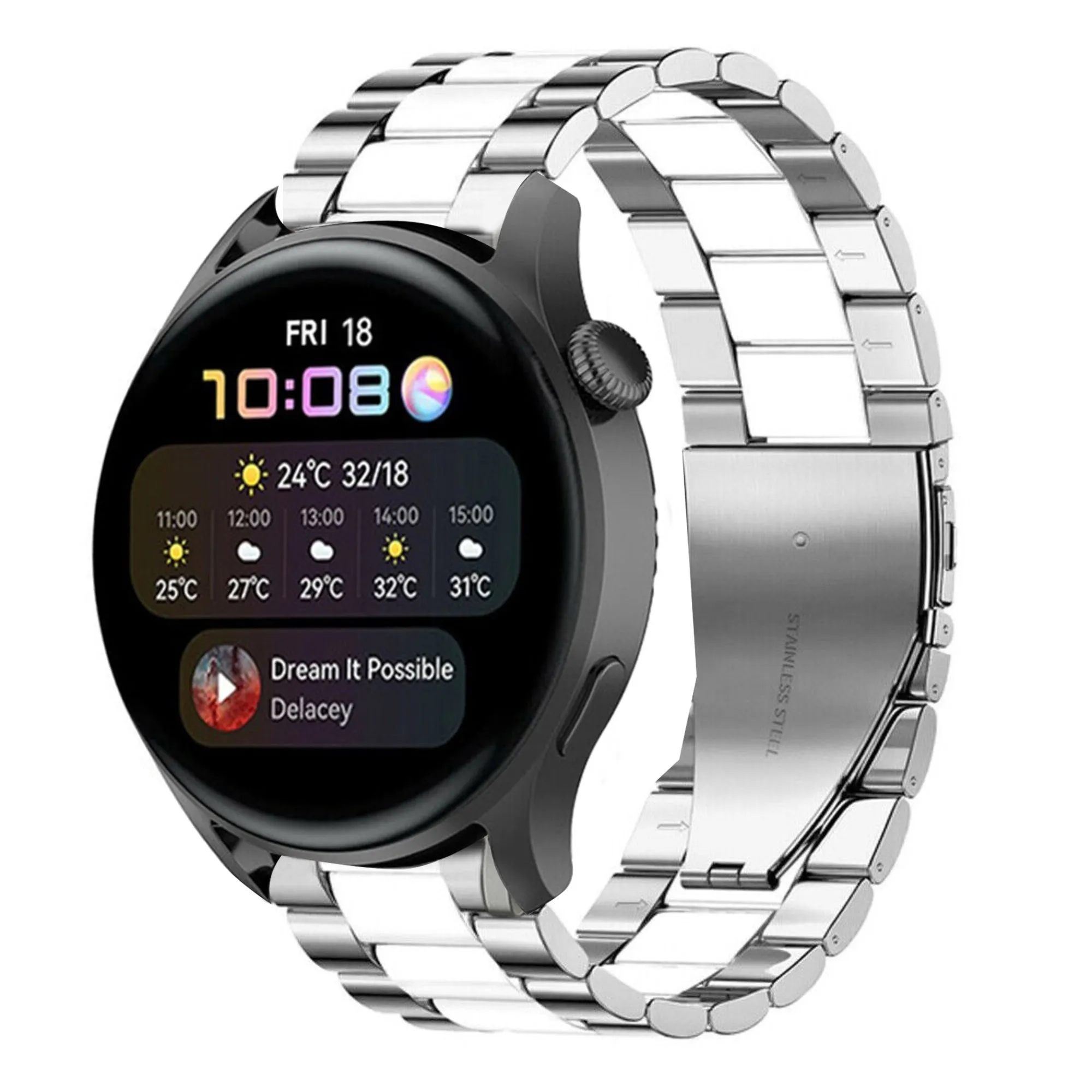 Editors Choice Huawei Watch 3 (Pro) Steel Strap (Silver/White)  Last Chance!