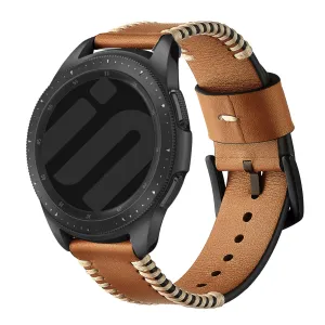 Editors Choice Huawei Watch 3 (Pro) Stitched Leather Strap (Brown)  Dont Miss Out!
