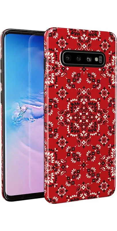Editors Choice I'm with the Band | Red Bandana Print Samsung Case  Limited Release!