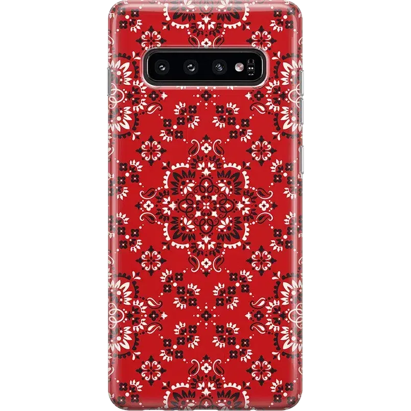 Editors Choice I'm with the Band | Red Bandana Print Samsung Case  Limited Release!