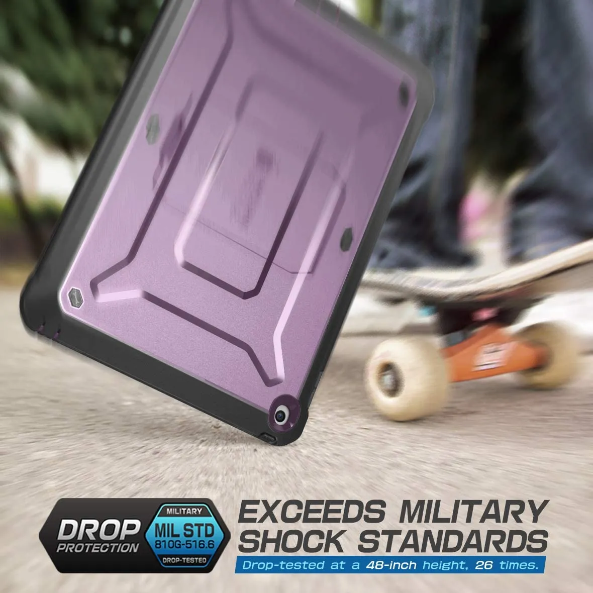 Editors Choice iPad 9.7 inch Unicorn Beetle Pro Full-Body Case-Metallic Purple  Limited Release!